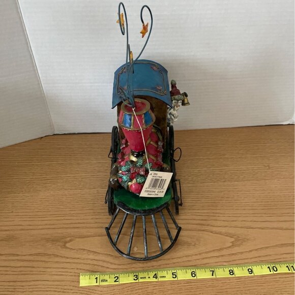 Vtg Kurt Adler Santa Claus Christmas Train Tin Metal Locomotive Hand Painted - Picture 9 of 9